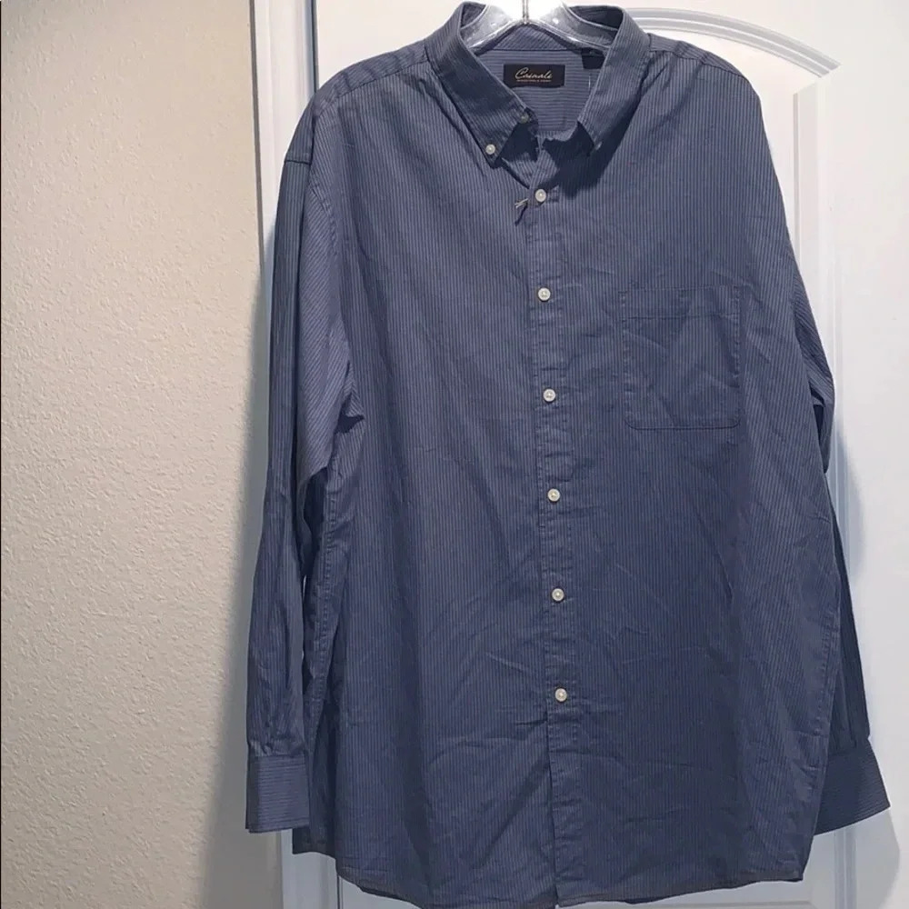 Roundtree & Yorke Button Down Shirt Blue Long Sleeve Size XL NWT